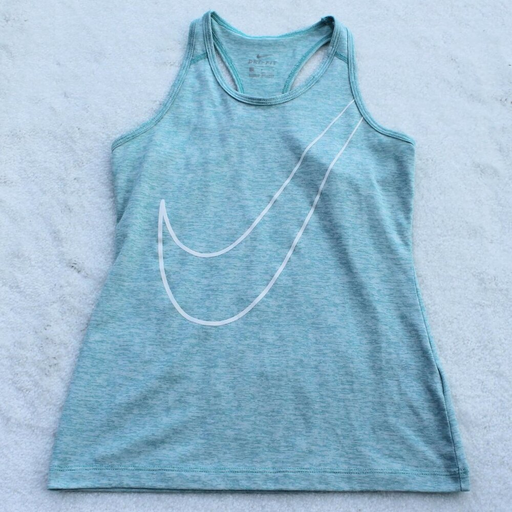 🩵🏃‍♀️Nike Racerback Training Girls Tank Top Dri Fit Size Large